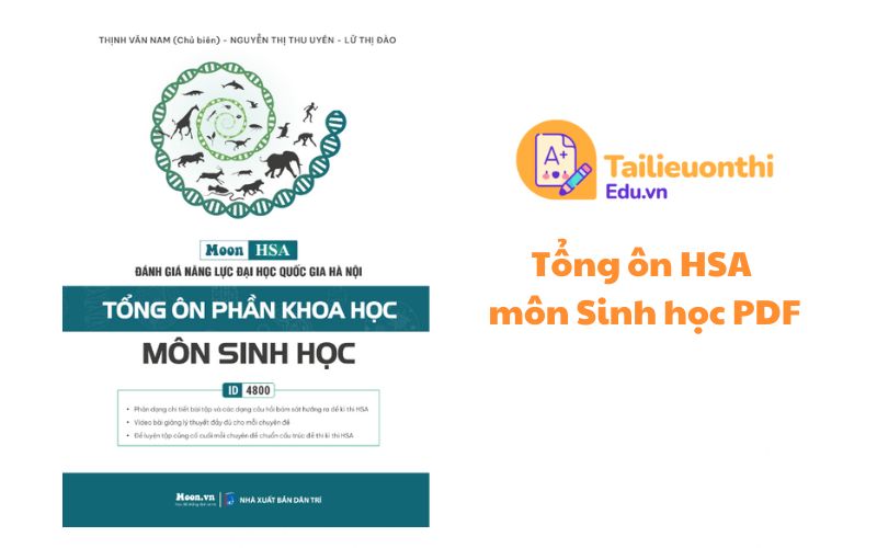 Tổng ôn HSA môn Sinh học PDF miễn phí (Moon)